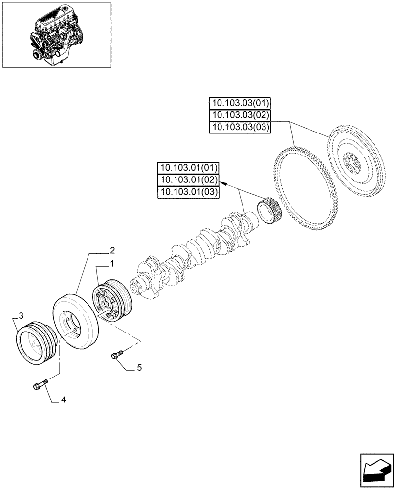 Схема запчастей Case IH 9120 - (10.110.01[03]) - DAMPER - 9120 (10) - ENGINE