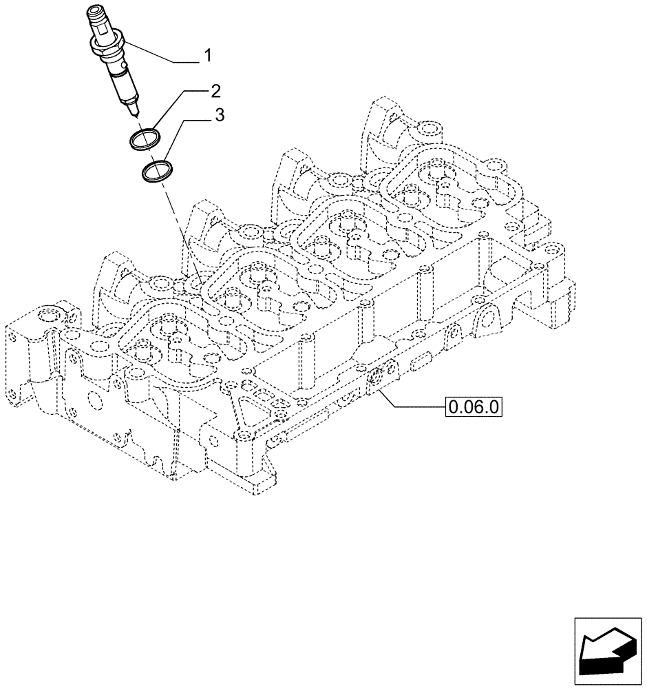 Схема запчастей Case IH P70 - (0.14.0[02]) - INJECTION EQUIPMENT - INJECTOR - P70 (02) - ENGINE