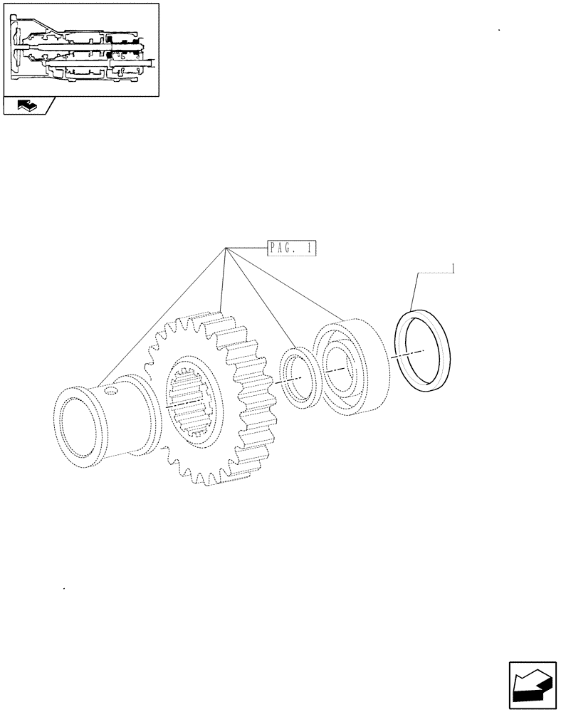 Схема запчастей Case IH PUMA 115 - (1.32.1[06]) - CENTRAL REDUCTION GEARS - SHIMS (03) - TRANSMISSION