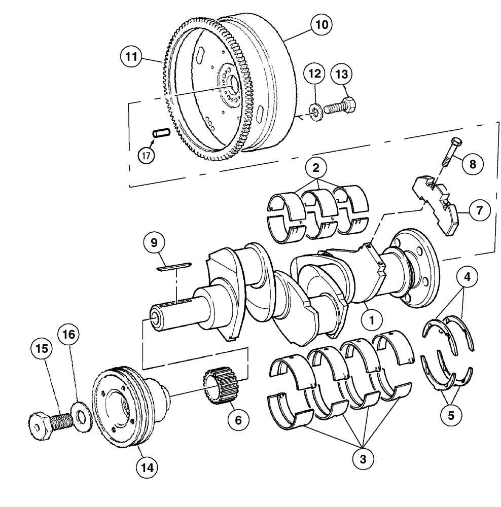 Схема запчастей Case IH CX50 - (02-33) - CRANKSHAFT (02) - ENGINE