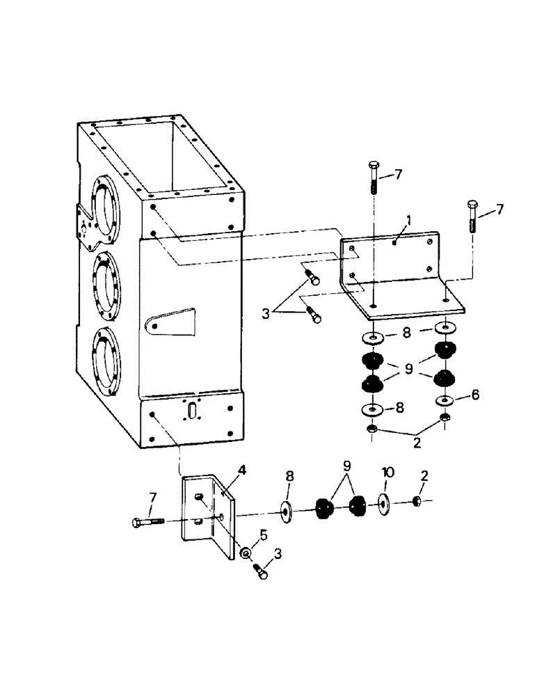 Схема запчастей Case IH ST270 - (04-39) - TRANSFER CASE MOUNTING, STATIONARY STYLE, ASN 2000 (04) - Drive Train