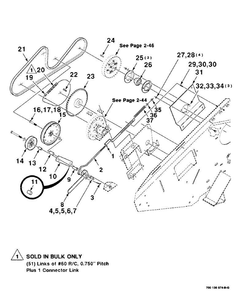 Схема запчастей Case IH 8840 - (2-42) - REEL DRIVE ASSEMBLY (S.N. CFH0032865 AND LATER) (58) - ATTACHMENTS/HEADERS