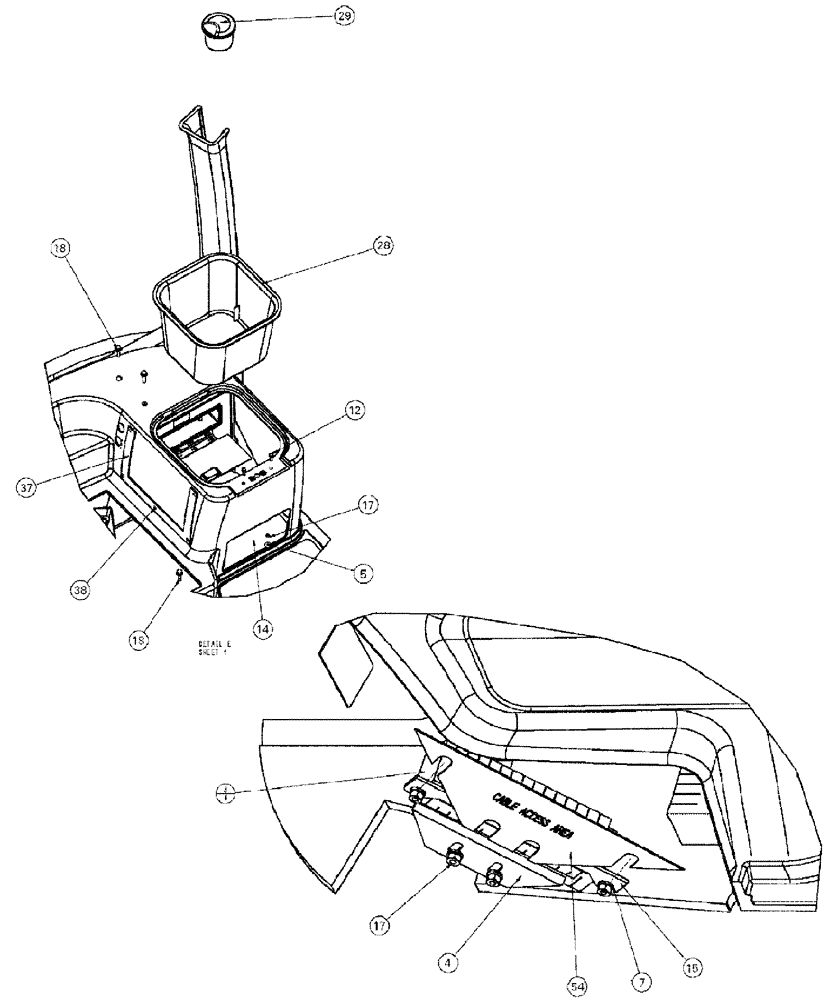 Схема запчастей Case IH SPX4260 - (01-003[03]) - INTERIOR TRIM, DELUXE Cab Interior