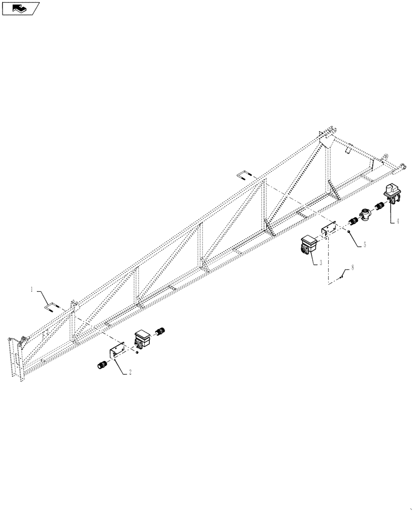 Схема запчастей Case IH 4420 - (09-089) - BOOM, RH - LH CONTROL VALVES Liquid Plumbing