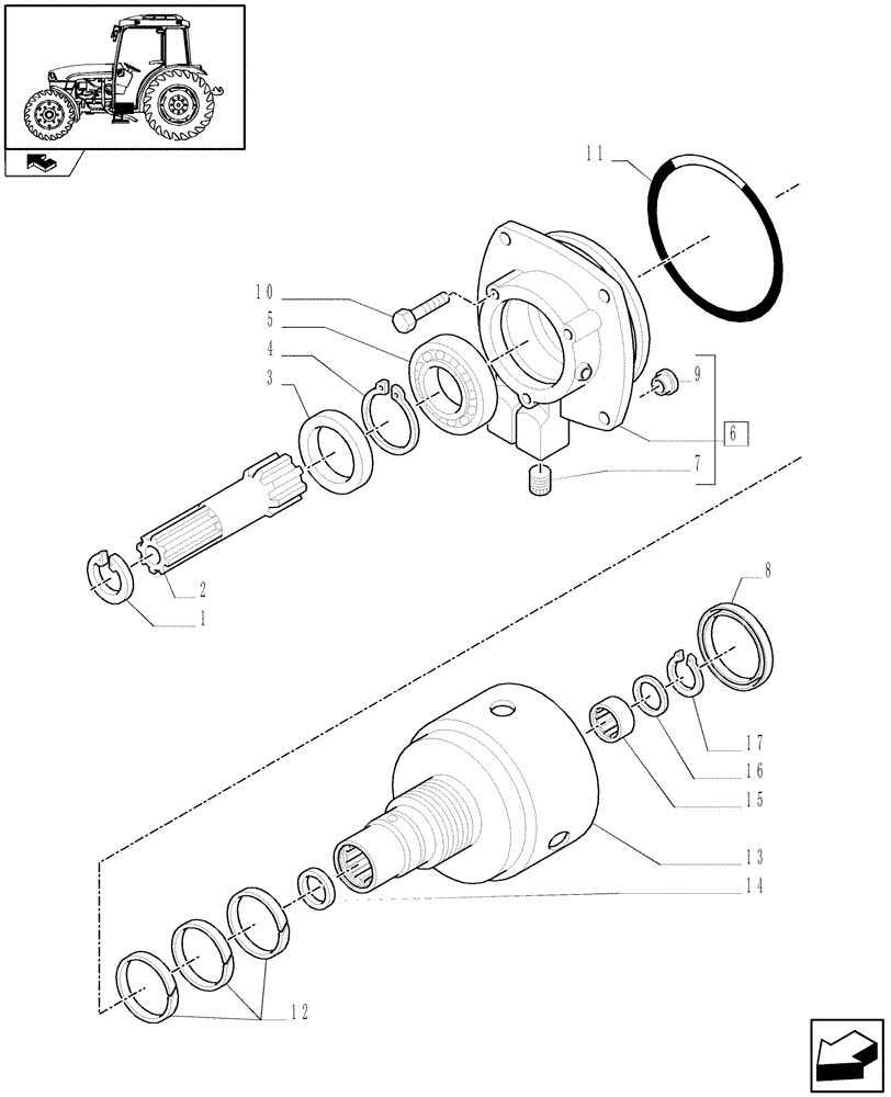 Схема запчастей Case IH FARMALL 85C - (1.28.7/01[01]) - 32X16 HI-LO AND POWER SHUTTLE TRANSMISSION - CLUTCH COVER PLATE (VAR.330275) (03) - TRANSMISSION