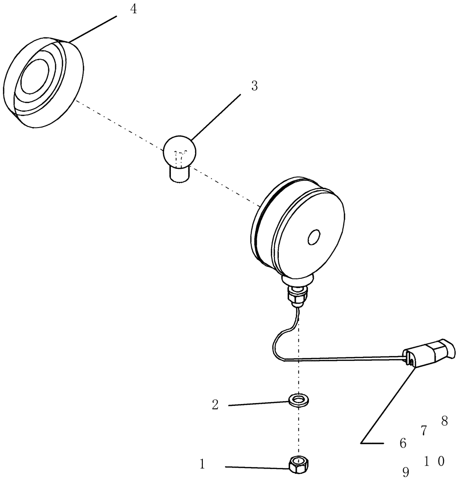 Схема запчастей Case IH 1200PT - (A.40.A[04]) - WARNING LIGHT ASSEMBLY 87564157 A - Distribution Systems