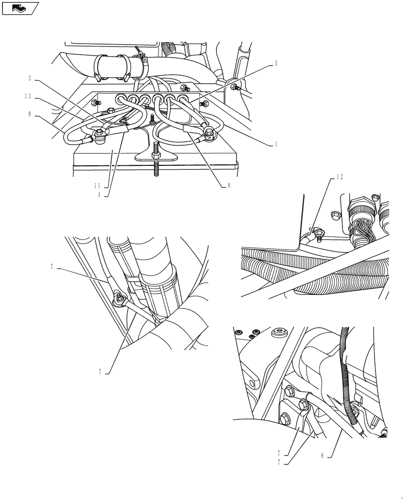 Схема запчастей Case IH 3230 - (55.301.02[01]) - BATTERY GROUP W/CABLES (55) - ELECTRICAL SYSTEMS