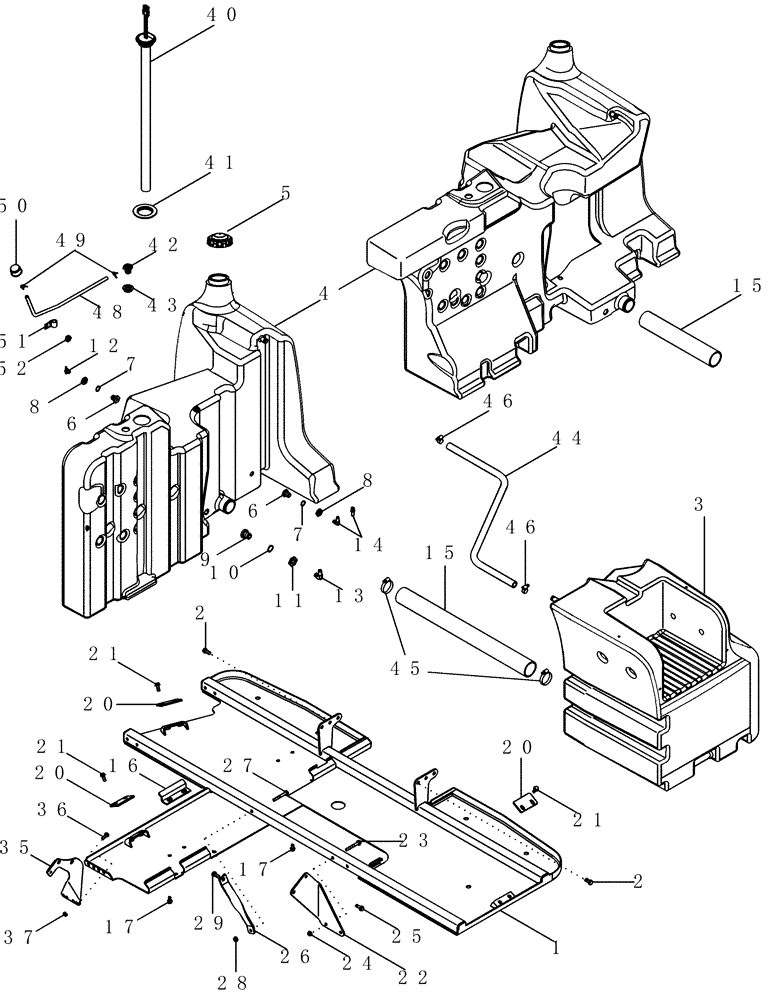 Схема запчастей Case IH MX255 - (03-20) - FUEL TANKS (03) - FUEL SYSTEM