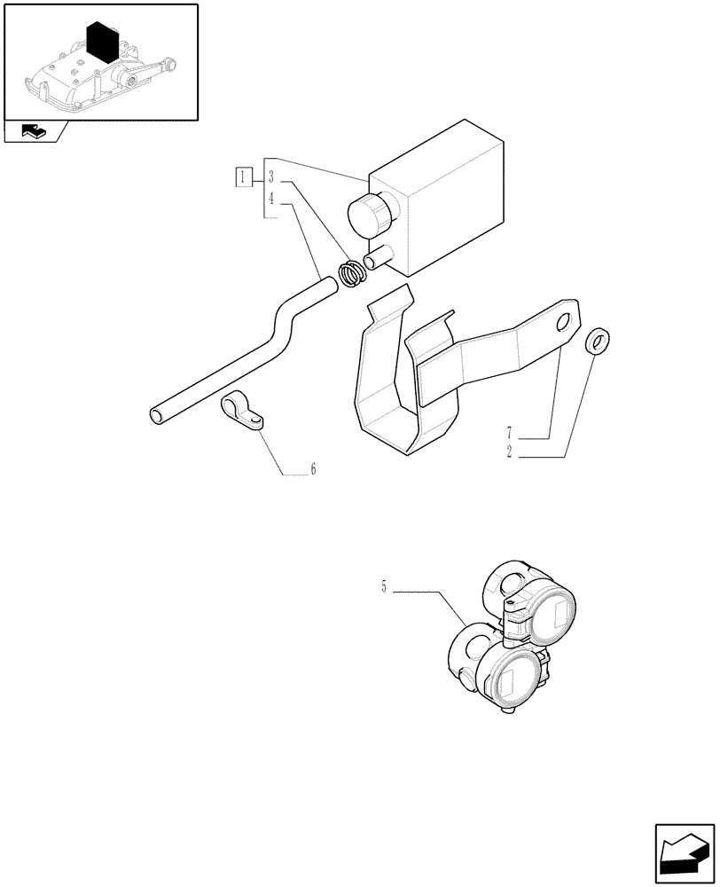 Схема запчастей Case IH FARMALL 75C - (1.82.7/18) - 4 DELUXE FAST CONNECTORS AND OIL COLLECTION SYSTEM FOR 2 CONTROL VALVES (VAR.330544) (07) - HYDRAULIC SYSTEM