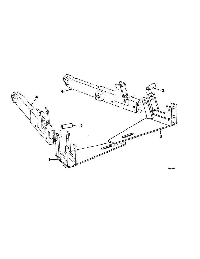 Схема запчастей Case IH 756 - (K-12) - DRAWBARS AND HITCHES, THREE POINT HITCH STABILIZER Drawbars & Hitches