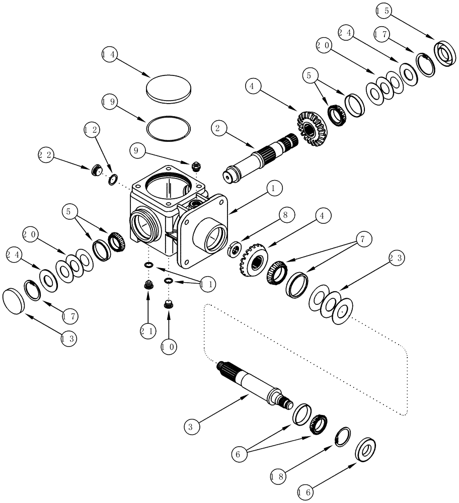 Схема запчастей Case IH CPX610 - (09A-04) - GEARBOX - DRUM DRIVE, LEFT HAND (13) - PICKING SYSTEM