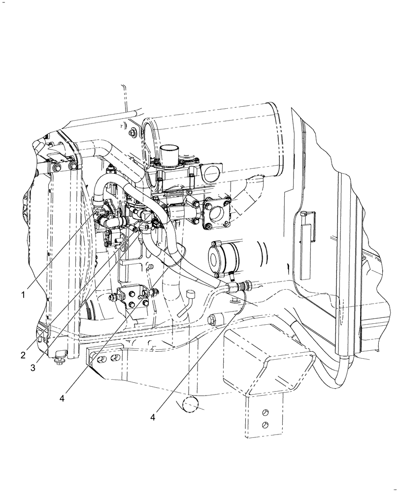 Схема запчастей Case IH FARMALL 45 - (10.15.05) - HEATER HOSE FITTINGS, CLAMPS,CABLE TIE (10) - OPERATORS PLATFORM/CAB