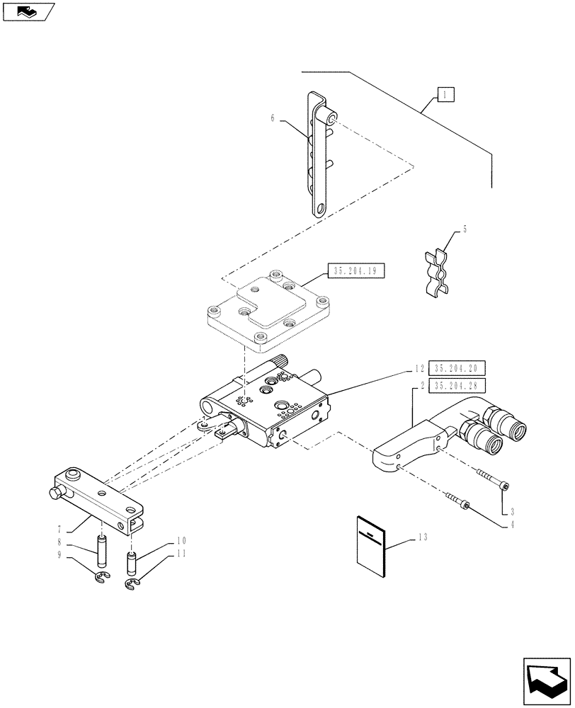 Схема запчастей Case IH PUMA 130 - (88.035.01[01]) - DIA KIT, ADDITIONAL MECHANICAL CONFIGURATION REMOTE (3 TO 4 ) - REMOTE VALVE (88) - ACCESSORIES