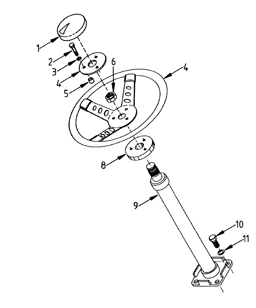 Схема запчастей Case IH AUSTOFT - (A03-07) - STEERING WHEEL Mainframe & Functioning Components