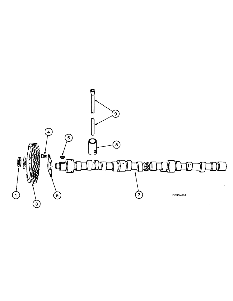 Схема запчастей Case IH D-282 - (2-014) - CAMSHAFT AND RELATED PARTS 