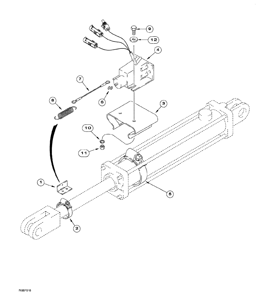 Схема запчастей Case IH AFS - (04-20) - IMPLEMENT STATUS SWITCH - AUTOMATIC (PRIOR TO MODEL YEAR 1999) (55) - ELECTRICAL SYSTEMS