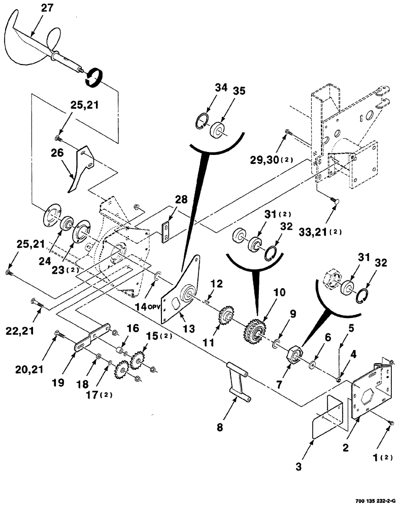 Схема запчастей Case IH RS561 - (02-026) - STUFFER, AUGER AND DRIVE ASSEMBLIES (LEFT) Driveline