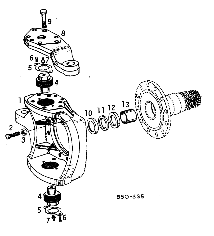 Схема запчастей Case IH 884 - (07-110) - STEERING KNUCKLE ASSY - 4 WHEEL DRIVE - Z F 4 WHEEL DRIVE (04) - Drive Train