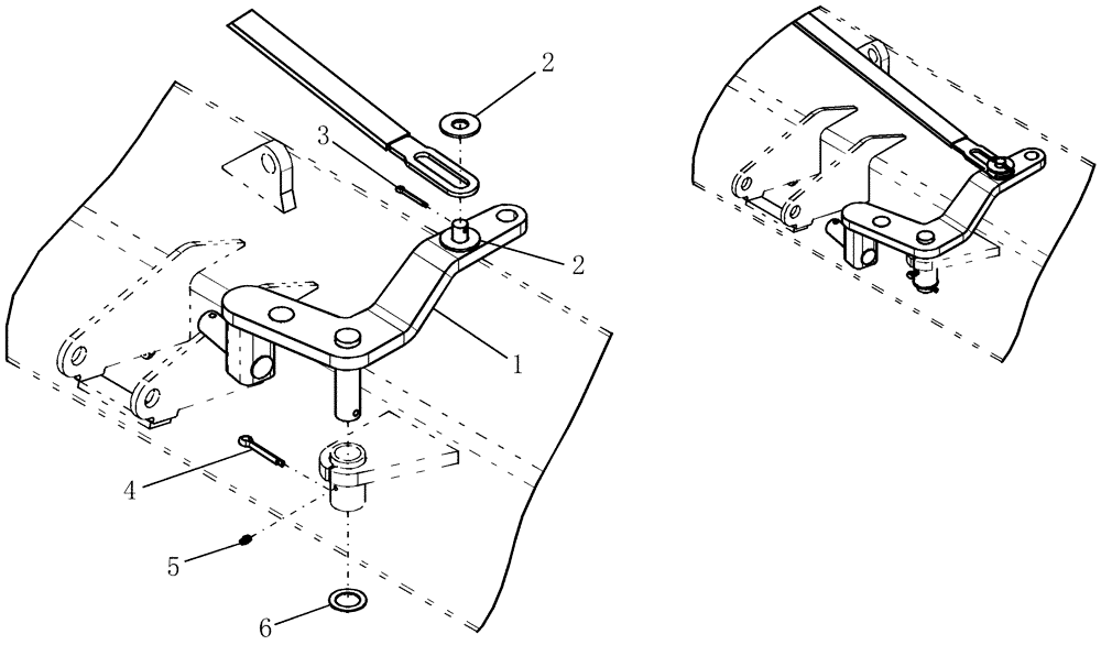 Схема запчастей Case IH 800 - (39.100.35) - ACTUATOR LATCH ARM (50) (39) - FRAMES AND BALLASTING