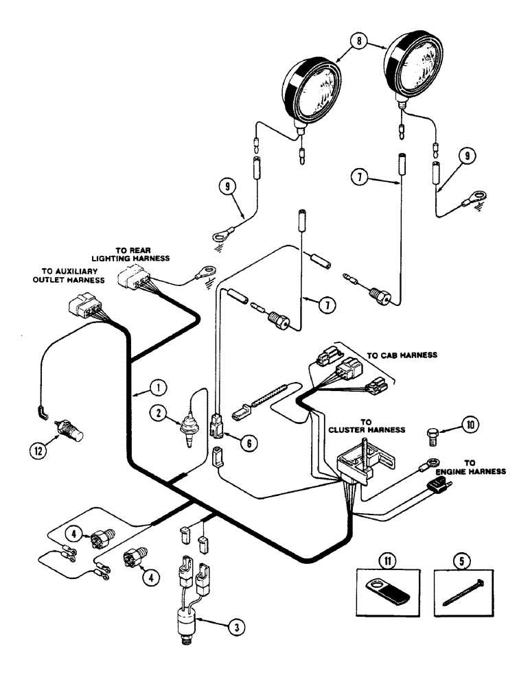 Схема запчастей Case IH 2390 - (4-084) - TRANSMISSION HARNESS, P.I.N. 8841101 AND AFTER (04) - ELECTRICAL SYSTEMS