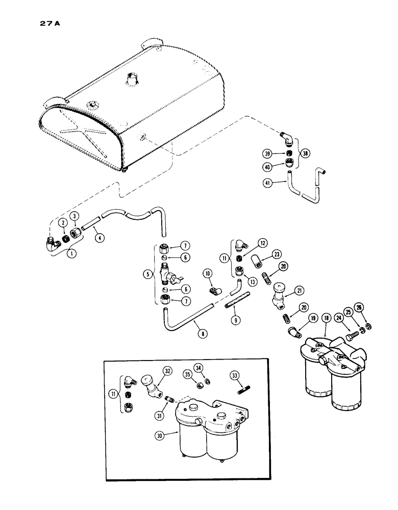 Схема запчастей Case IH 1030 - (027A) - FUEL LINES (03) - FUEL SYSTEM