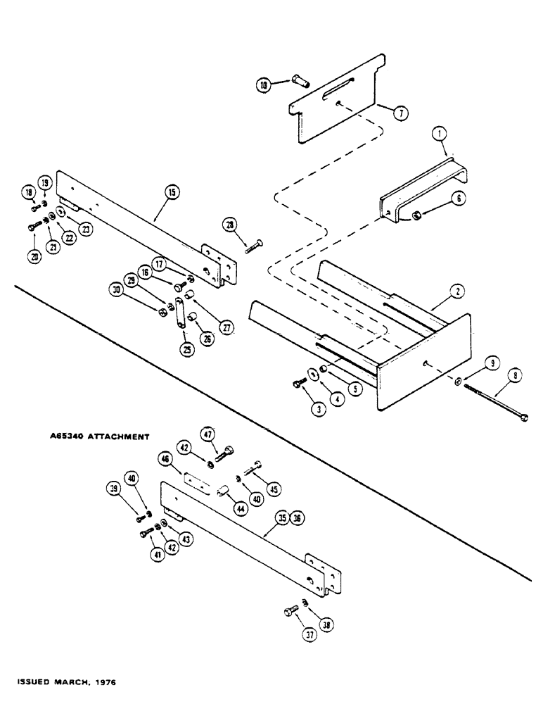 Схема запчастей Case IH 1175 - (098) - FRONT END WEIGHT AND SIDE RAILS (06) - POWER TRAIN