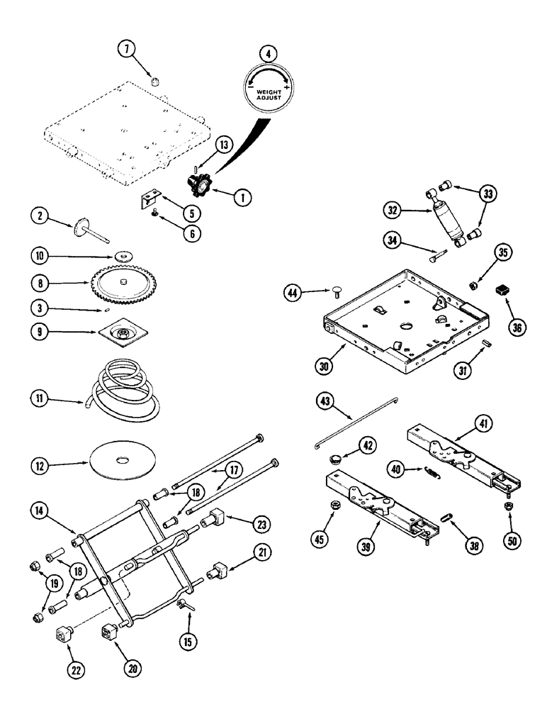 Схема запчастей Case IH 1896 - (9-366) - VINYL SEAT, WITHOUT SWIVEL (09) - CHASSIS/ATTACHMENTS