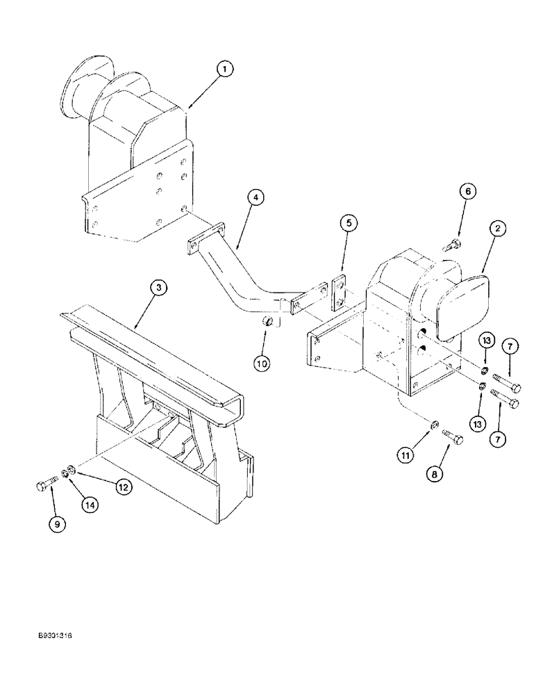 Схема запчастей Case IH 890 - (9-06) - MOUNTING BRACKET KIT, 7100/7200 SERIES TRACTORS (09) - CHASSIS/ATTACHMENTS