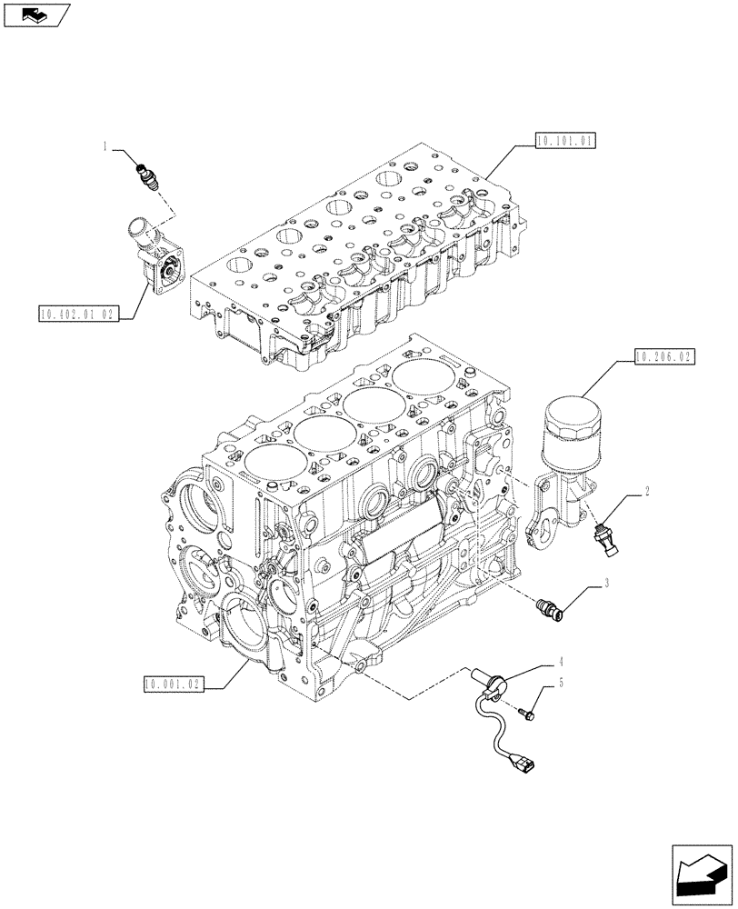 Схема запчастей Case IH FARMALL 65C - (55.414.01) - ENGINE, SENSOR (55) - ELECTRICAL SYSTEMS