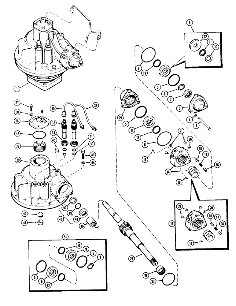 Схема запчастей Case IH 930-SERIES - (076) - A33058 POWER STEERING GEAR, GENERAL PURPOSE MODELS (05) - STEERING