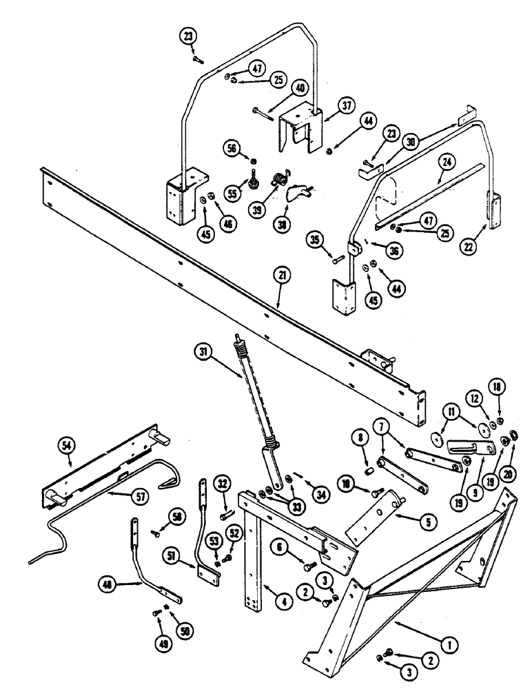 Схема запчастей Case IH 2590 - (9-330) - HOOD SUPPORTS, HINGE AND LATCH (09) - CHASSIS/ATTACHMENTS