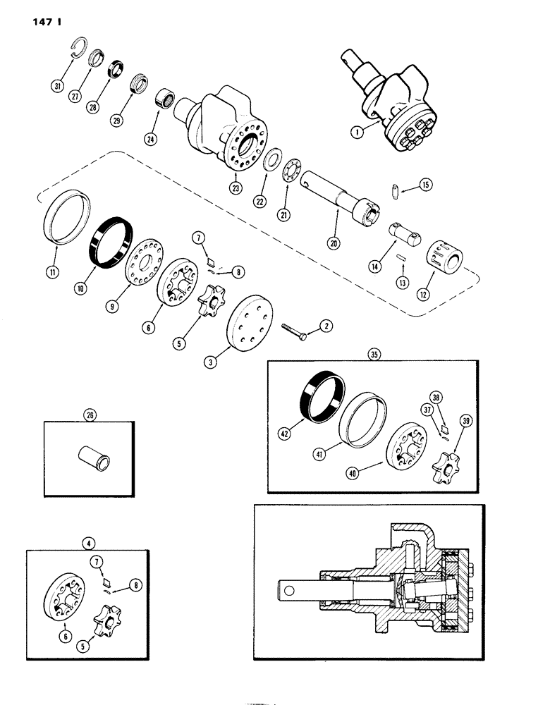 Схема запчастей Case IH 870 - (147I) - A60202 STEERING PUMP, USED PRIOR TO TRACTOR SERIAL NUMBER 8693001 (05) - STEERING