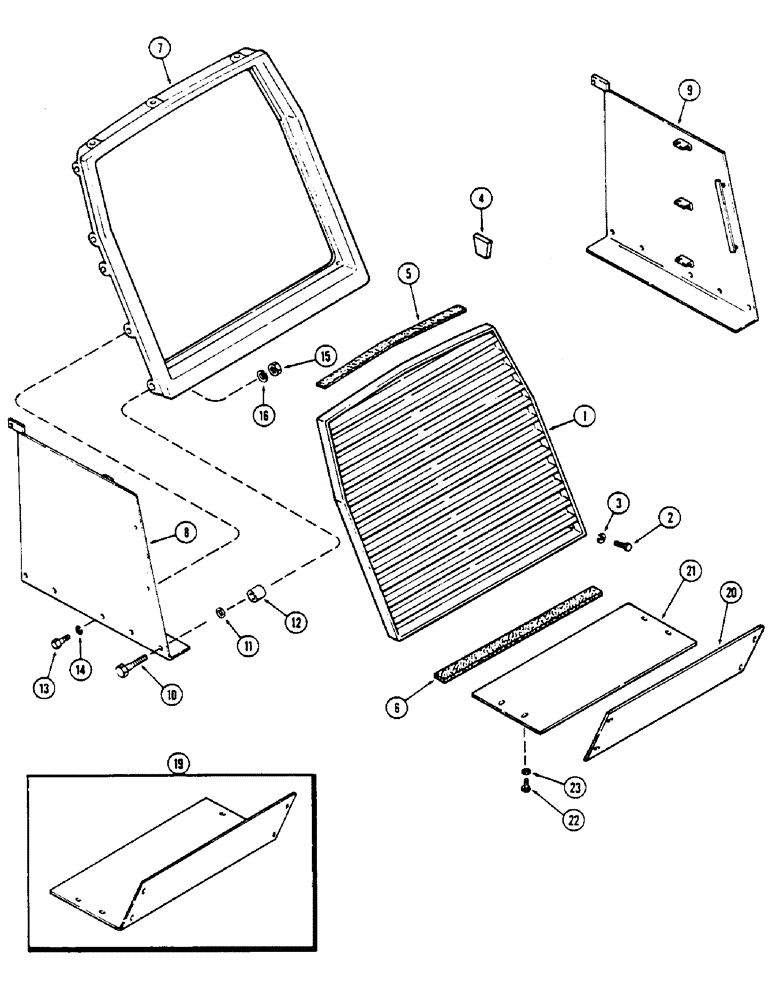 Схема запчастей Case IH 2670 - (406) - RADIATOR GRILLE, RETAINER AND SUPPORTS (09) - CHASSIS/ATTACHMENTS