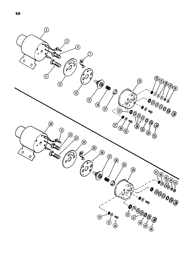 Схема запчастей Case IH 1170 - (056) - SOLENIOD, (451B) DIESEL ENGINE (04) - ELECTRICAL SYSTEMS