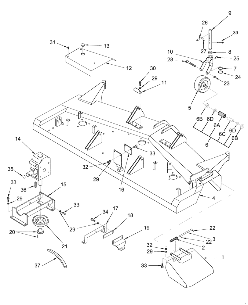 Схема запчастей Case IH 716418046 - (003) - DECK COMPONENTS 