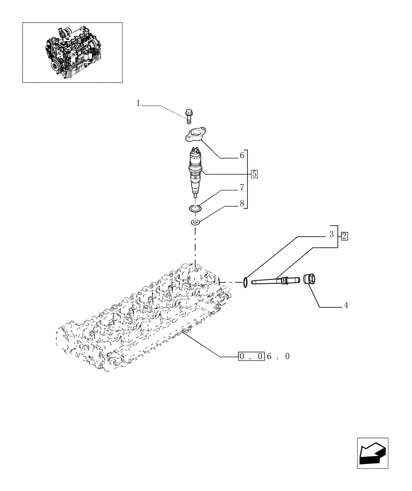 Схема запчастей Case IH PUMA 180 - (0.14.0[02]) - INJECTION EQUIPMENT - INJECTOR (01) - ENGINE