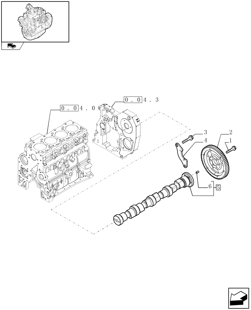 Схема запчастей Case IH F4GE9484K J601 - (0.12.0) - CAMSHAFT - TIMING CONTROL (504215873) 