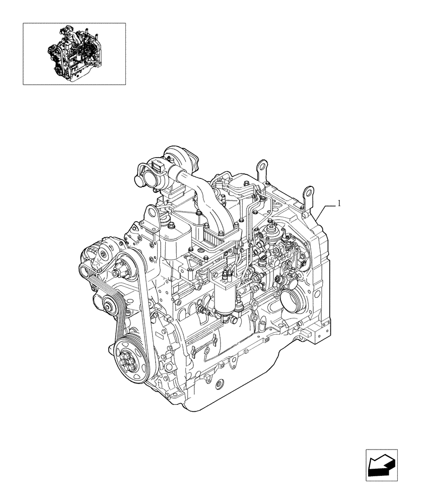 Схема запчастей Case IH JX1095C - (0.02.1/01) - ENGINE (01) - ENGINE