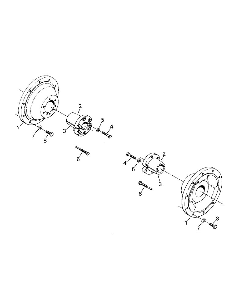 Схема запчастей Case IH CR-1280 - (04-58) - WHEEL HUBS AND MOUNTING, ADJUSTABLE BAR AXLE (04) - Drive Train