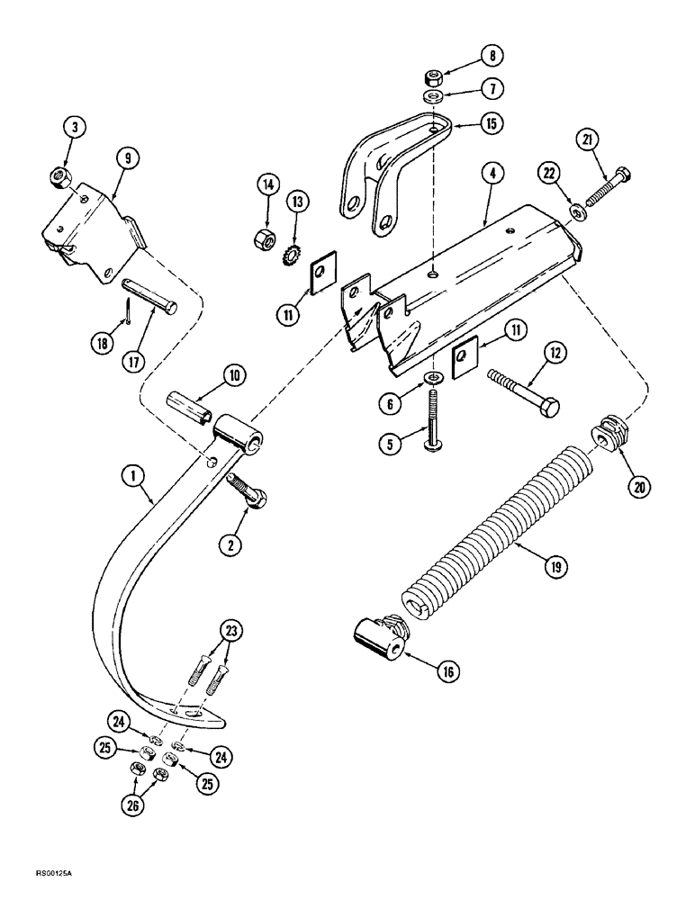 Схема запчастей Case IH 4300 - (9-110) - SHANK ASSEMBLY, VIBRA CHISEL (09) - CHASSIS/ATTACHMENTS