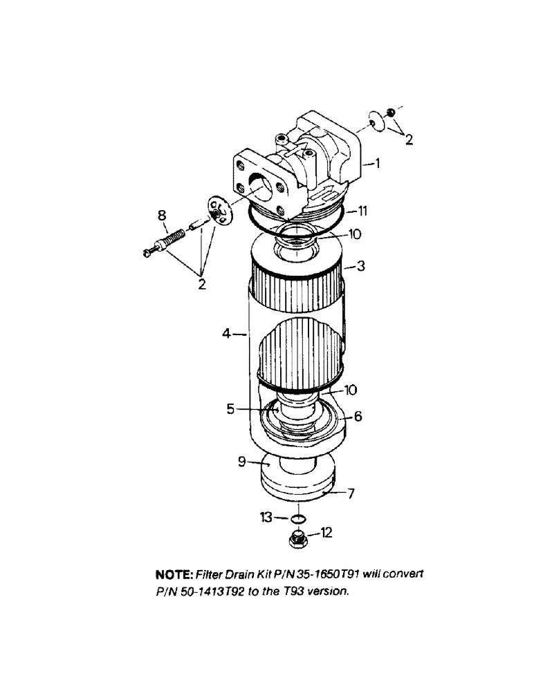 Схема запчастей Case IH 9110 - (08-14) - OIL FILTER ASSEMBLY (07) - HYDRAULICS