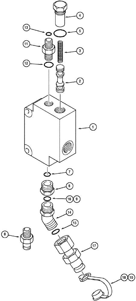 Схема запчастей Case IH 2388 - (05-41) - VALVE ASSY - STEERING PRIORITY (11) - TRACKS/STEERING