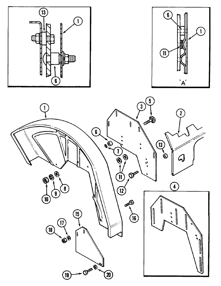 Схема запчастей Case IH 1290 - (N-10) - REAR FENDER GUARD & ADAPTER, LOW PROFILE SPECIAL (08) - SHEET METAL