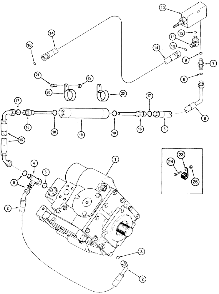 Схема запчастей Case IH 2388 - (06-06) - HYDRAULICS - FOOT-N-INCH VALVE (03) - POWER TRAIN