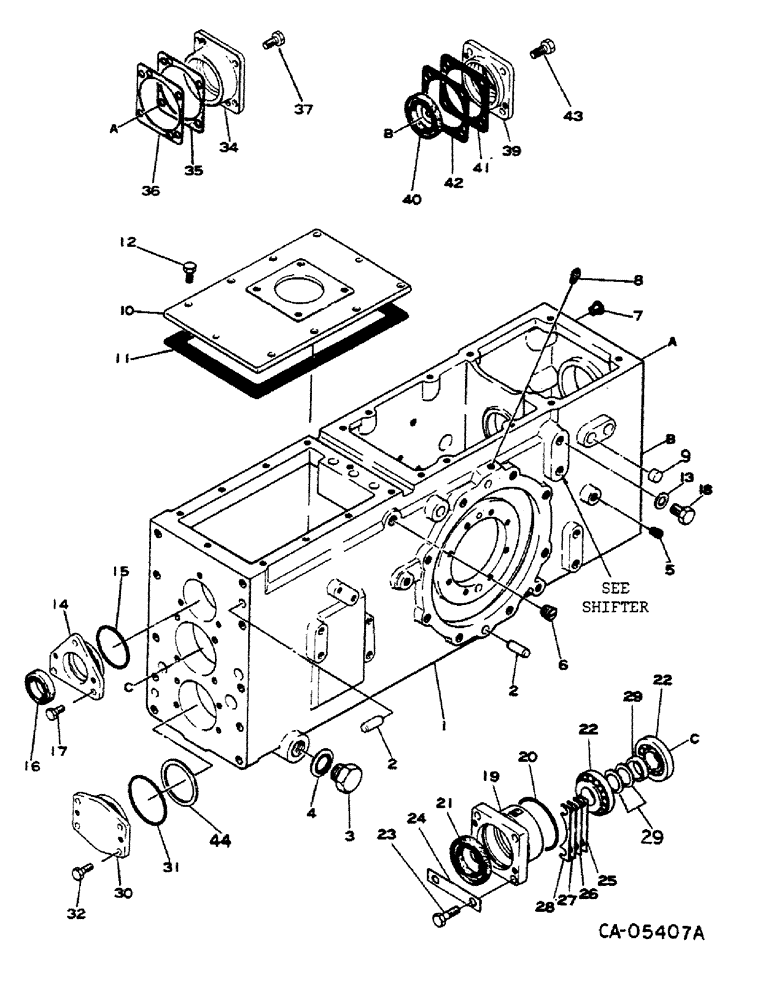 Схема запчастей Case IH 284 - (07-02) - DRIVE TRAIN, REAR FRAME AND CONNECTIONS (04) - Drive Train