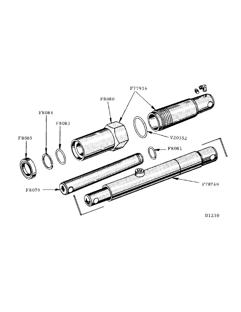 Схема запчастей Case IH 800 - (043) - HEADER LIFT CYLINDER, BEFORE NUMBER 8179751 (58) - ATTACHMENTS/HEADERS