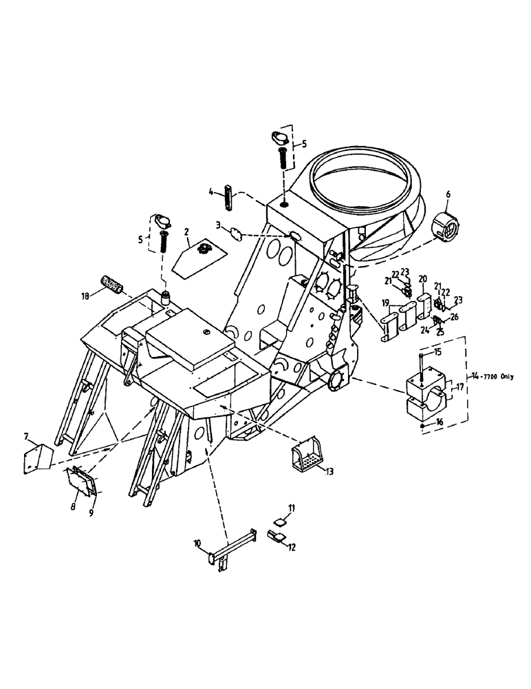 Схема запчастей Case IH 7700 - (A01-01) - CHASSIS Mainframe & Functioning Components