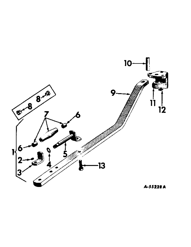 Схема запчастей Case IH 330 - (238) - DRAWBARS AND HITCHES, SWINGING DRAWBAR, FOR TRACTORS EQUIPPED W/FIXED DRAWBAR, FARMALL 340 SERIES Drawbar & Hitches