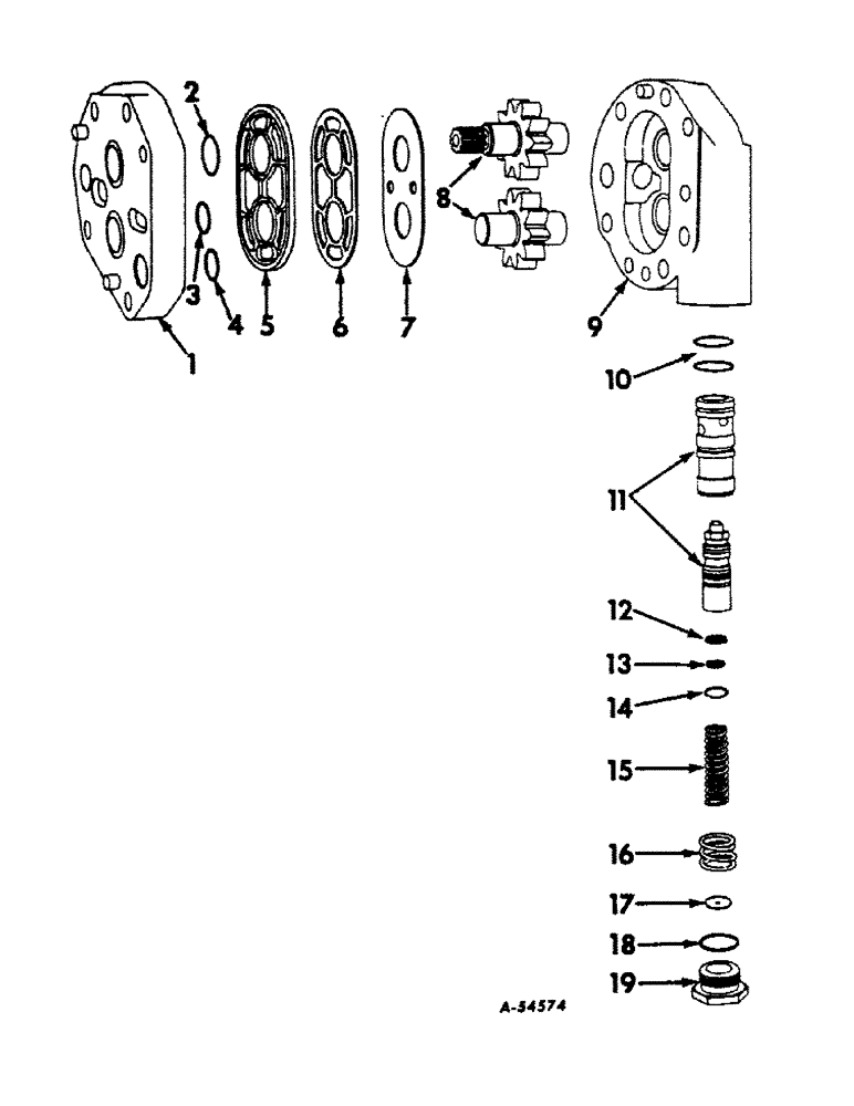 Схема запчастей Case IH 660 - (230) - HYDRAULIC SYSTEM, HYDRAULIC POWER STEERING PUMP, CESSNA (07) - HYDRAULIC SYSTEM