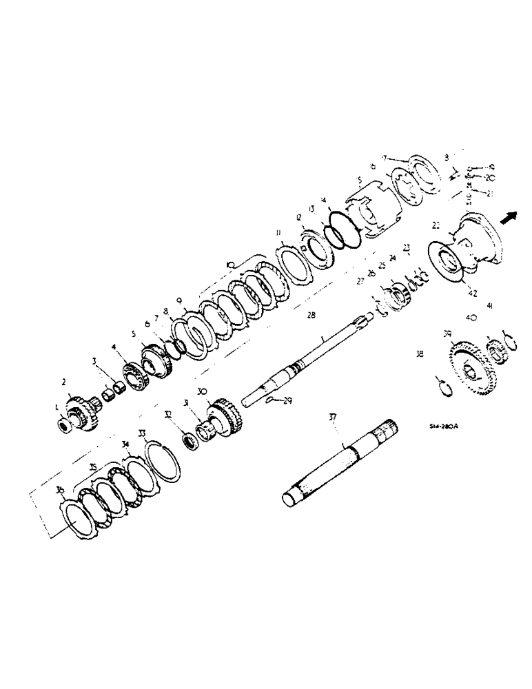 Схема запчастей Case IH 2500 - (07-044) - TORQUE AMPLIFIER, SYNCHROMESH DRIVE (04) - Drive Train